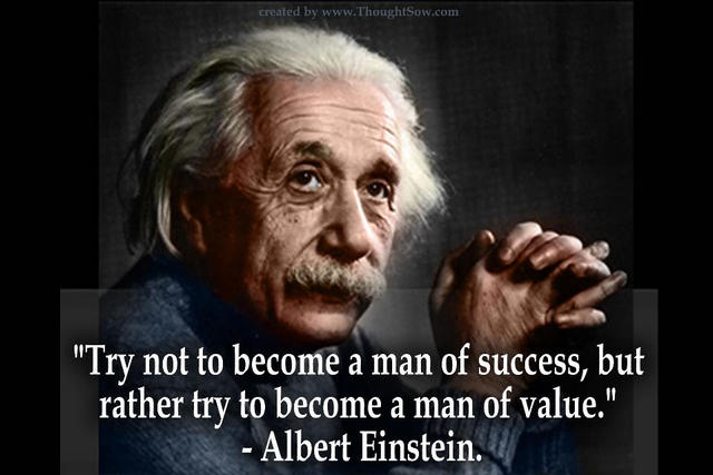 היה איש של ערך - אלברט אינשטיין